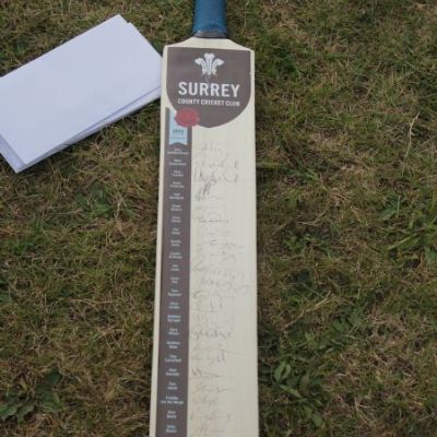 The signed Surrey Bat