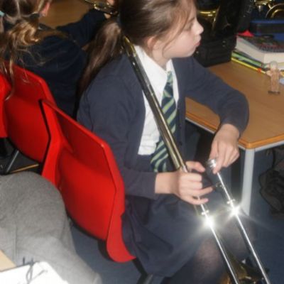 trumpets and trombones